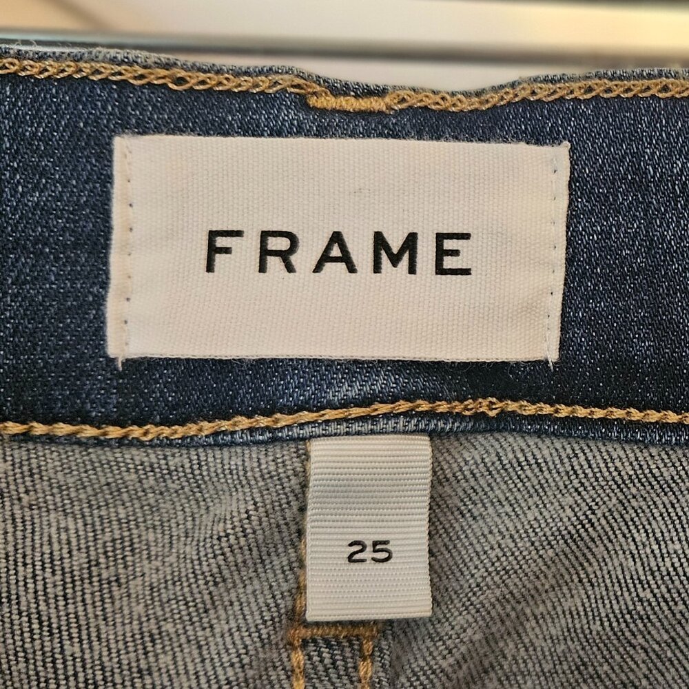 Frame Le Slim Palazzo jeans, fitted hip, high-rise, wide-leg sz 25 NEW w/tags - Picture 9 of 14